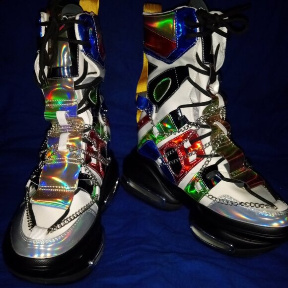 Anthony Wang THE EPIC HOLOGRAM Wedge Sneakers ( BRAND NEW !!!) - Picture 8 of 8